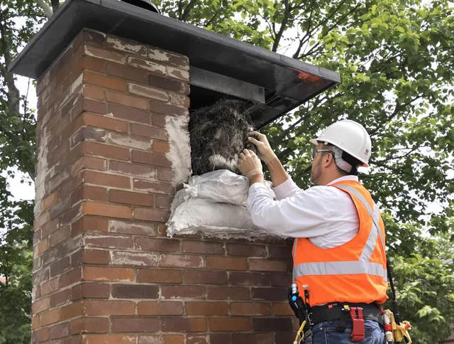 Humane removal of debris and animals by Stamford Chimney Sweep in Stamford, CT