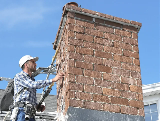 Brickwork for a chimney rebuild by Stamford Chimney Sweep in Stamford, CT
