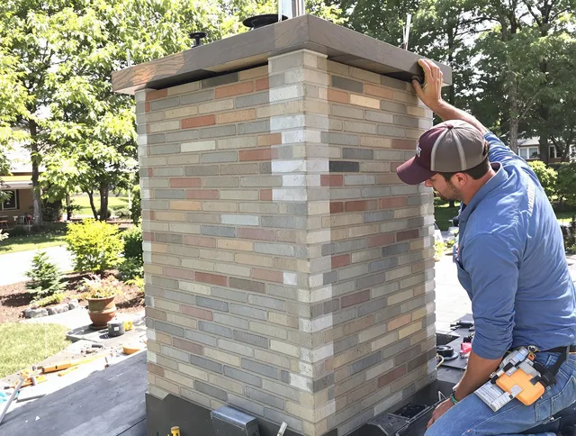 Stamford Chimney Sweep completing a modern chimney remodel in Stamford, CT