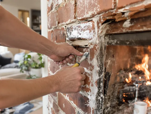 Routine fireplace repair by Stamford Chimney Sweep in Stamford, CT